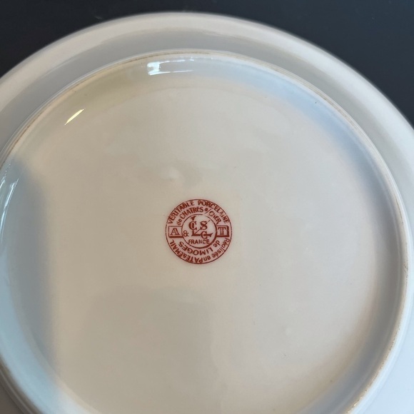 Limoges Three Teacups and Saucers, One Plate - Picture 9 of 14